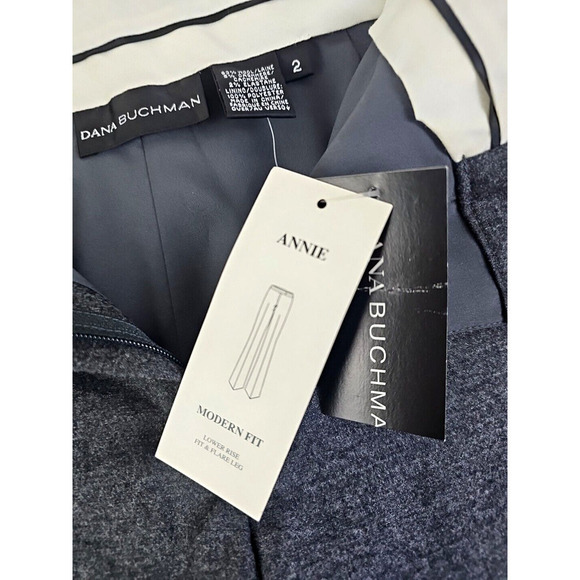Dana Buchman ~Woman Size 2~ Chorkle Gray "ANNIE" Wool/Cashmere Pants Lined NWT. - Picture 4 of 11